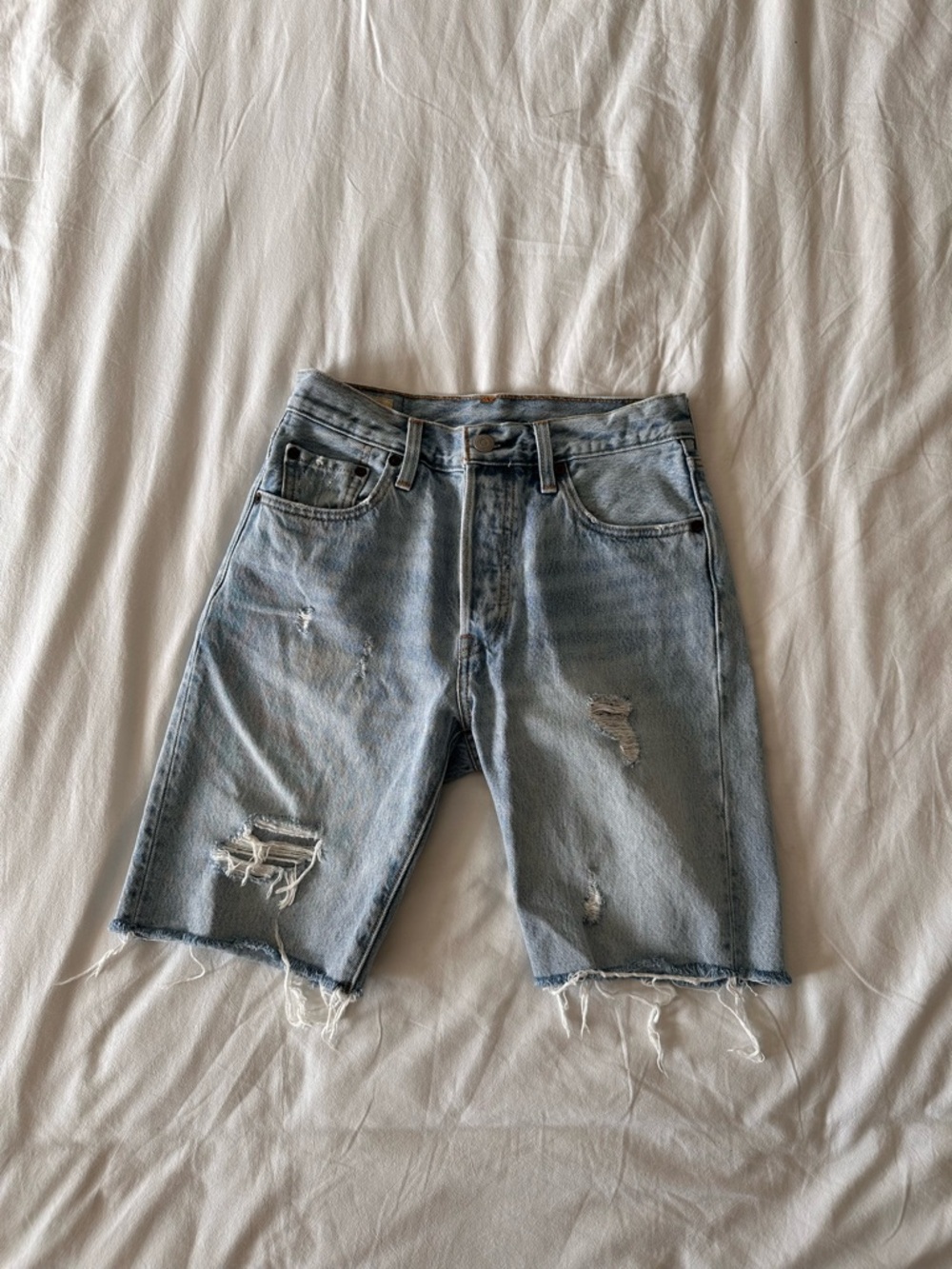 Levi's Light Blue Denim Waist Label Detail
